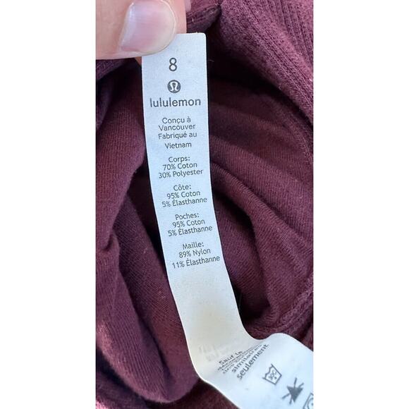 Lululemon Full Zip Radiant Jacket Size 8 Women’s Purple Plum - Picture 5 of 9